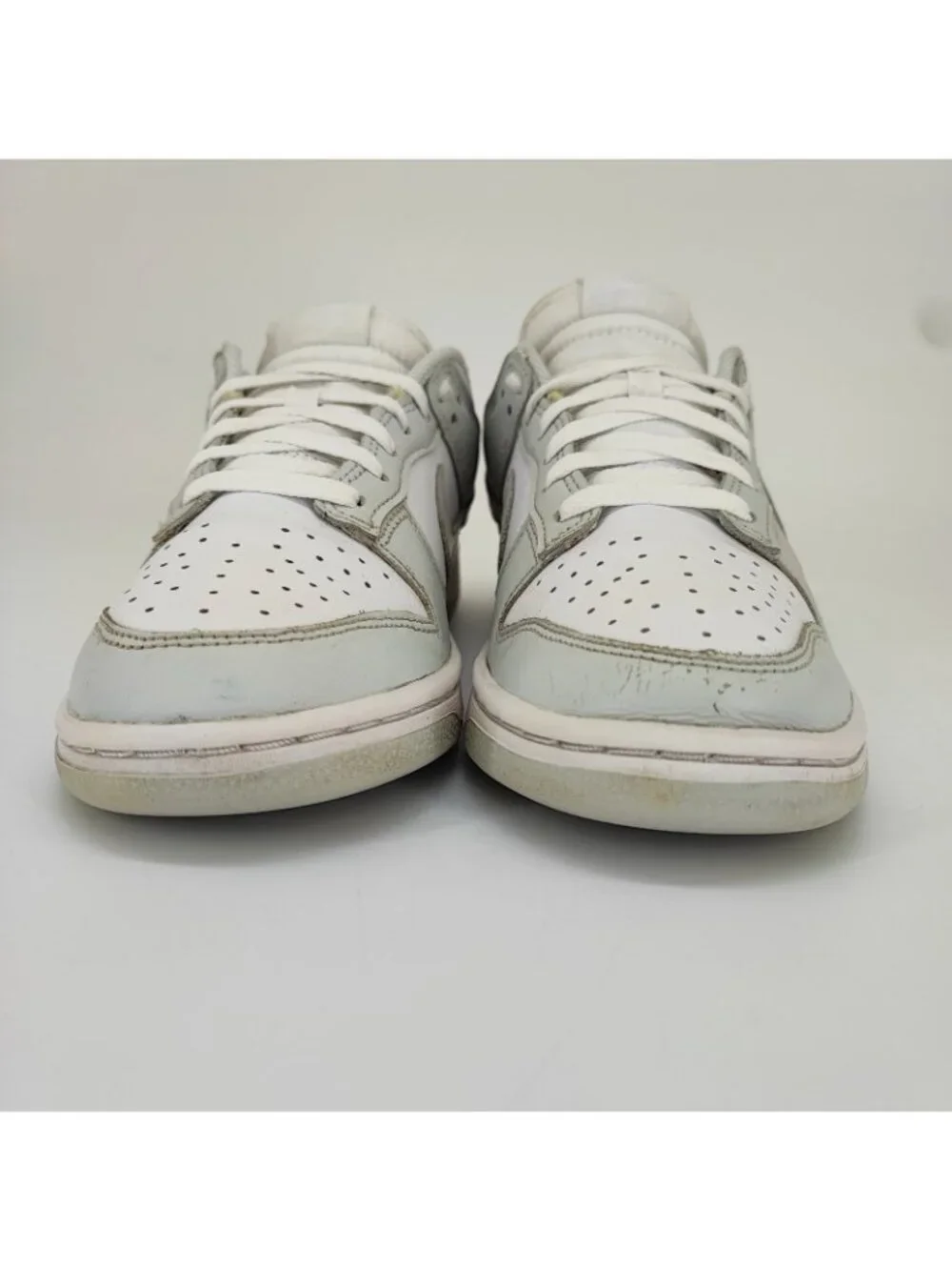 Nike Dunk Low Women's Size 8 Sneakers Leather Grey White DD1503-103